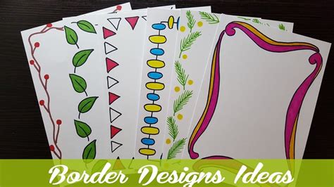 How To Make Easy Page Border Designs For Assignment School Projects