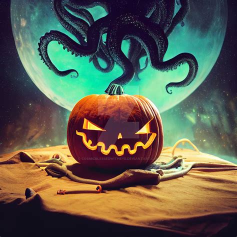 The Great Lovecraftian Pumpkin By Cosmicblessedwitheye On Deviantart