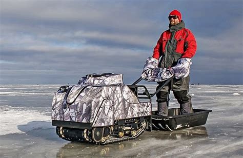 Snowdog Tracked Vehicle Sled Snow Ice Land Ice Fishing Sled