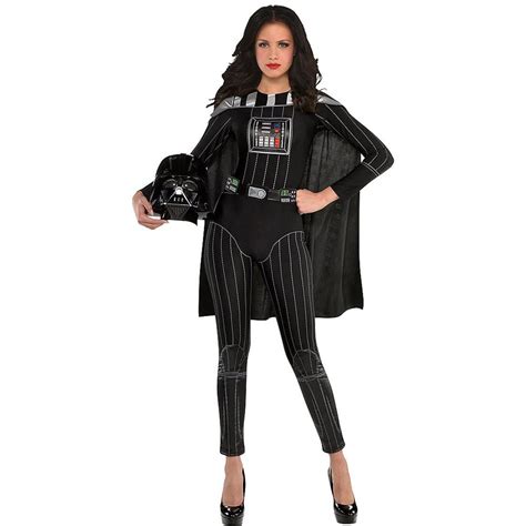 women s disney star wars darth vader black jumpsuit halloween costume assorted sizes party city