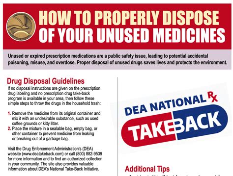 Dea Drug Disposal Flyer Elks Drug Awareness Program