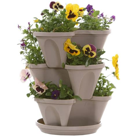 Natures Distributing 12 In 3 Tier Stacking Planters