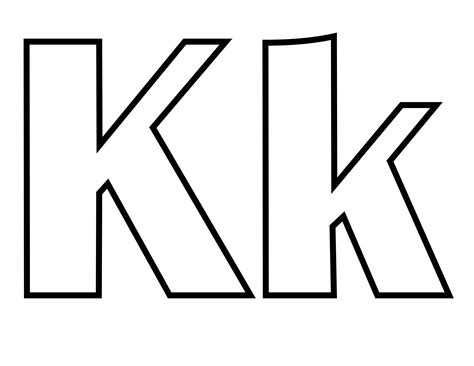The Letter K Letter K Coloring Letters Coloring Pages