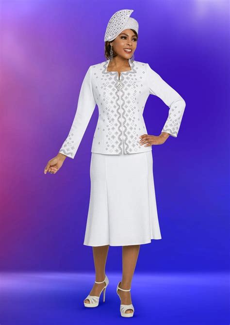 Ben Marc 48256 In 2020 Women Church Suits Church Suits White Skirt Suit