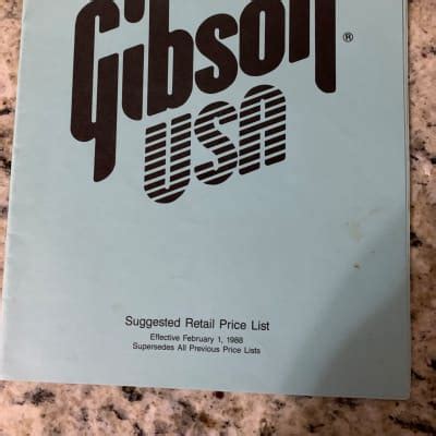 Gibson Price List Sg Les Paul Designer Etc Spacetone Reverb