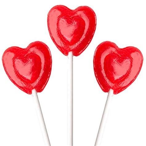 Valentines Day Red Heart Lollipops 1 Bag