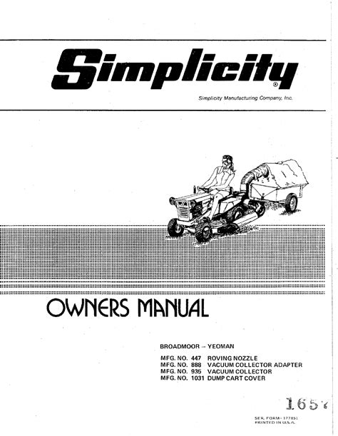 Snapper Lawn Mower 1031 User Guide