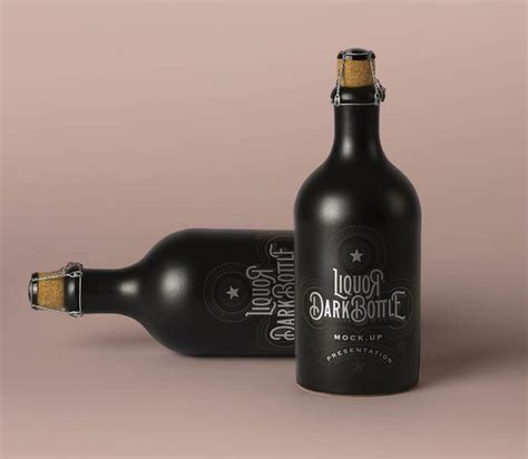 Download Dark PSD Liquor Bottle Mockup » CSS Author