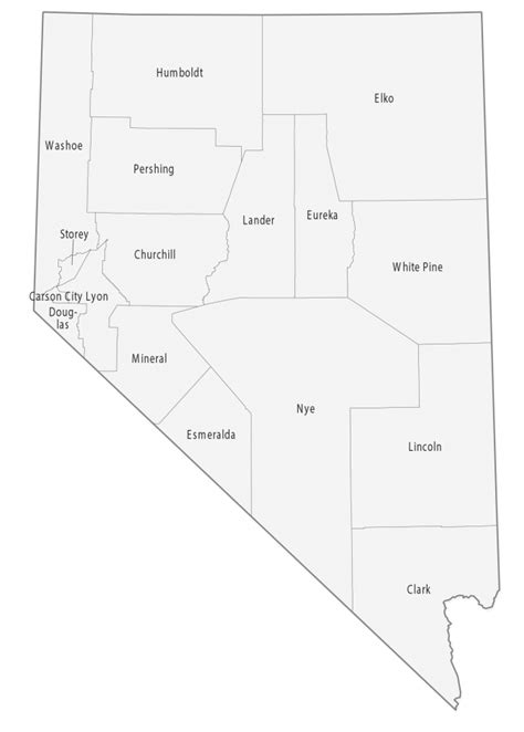 Nevada Counties Map With Cities Europe Capital Map