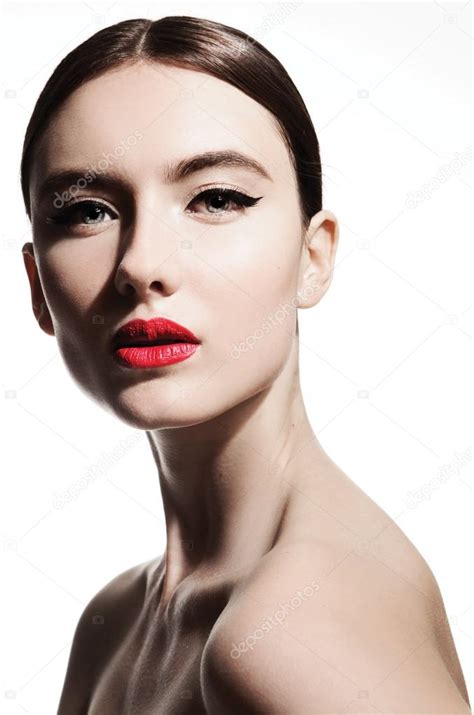 Female Model Face With Stylish Make Up — Stock Photo © Novickmaria