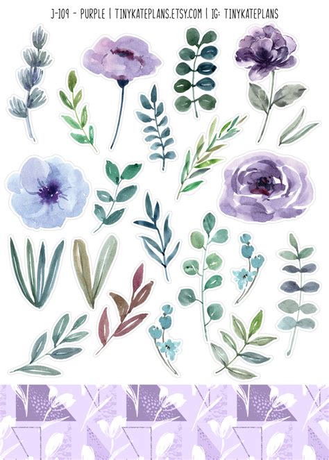 Watercolor Floral Planner Stickers Flower Planner Stickers Etsy Singapore
