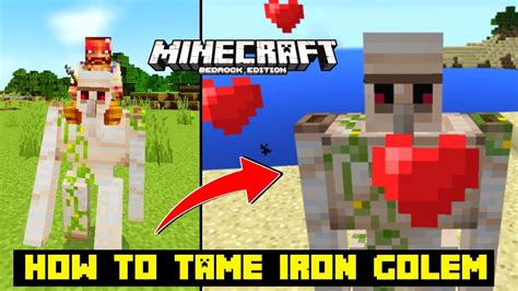 How To Tame Iron Golem In Minecraft How To Ride Iron Golem In Minecraft Youtube