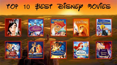 Top 10 Favorite Childhood Disney Movies By Purfectprincessgirl On