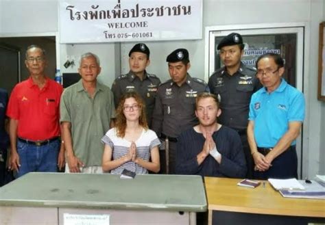 the american couple who were caught having sex in public fined by thai police and made to
