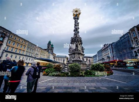Trinity Column In Linz Austria Stock Photo Alamy