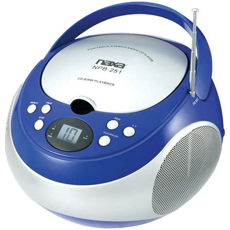 Naxa Npb251 Portable Cd Player With Amfm Radio Blue