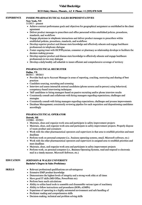 Pharmaceutical Resume Samples Velvet Jobs