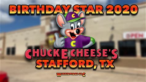 Hd Chuck E Cheese Birthday Star 2020 Stafford Tx Youtube