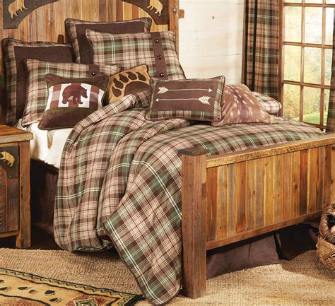 Rustic Bedding Sets King Size Durango Plaid Comforter Set Black