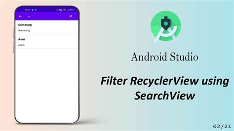 Filter Recyclerview Using Searchview Android Studio Tutorial Youtube