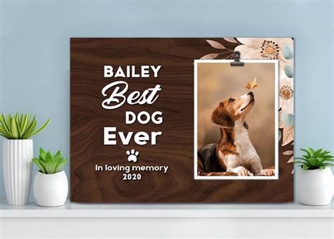Dog Loss Picture Frame Personalized Pet Memorial Frame Pet Etsy