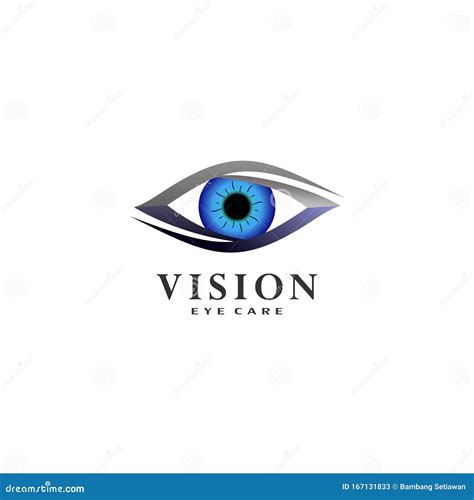 Vision Eye Care Logo Design Template Blue Eye Logo Concept Eye Icon