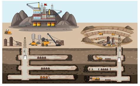 Coal Mine Vector Art Icons And Graphics For Free Download
