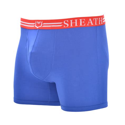 Sheath 4 0 Men S Dual Pouch Boxer Brief Red White Blue M Sheath Underwear Touch Of