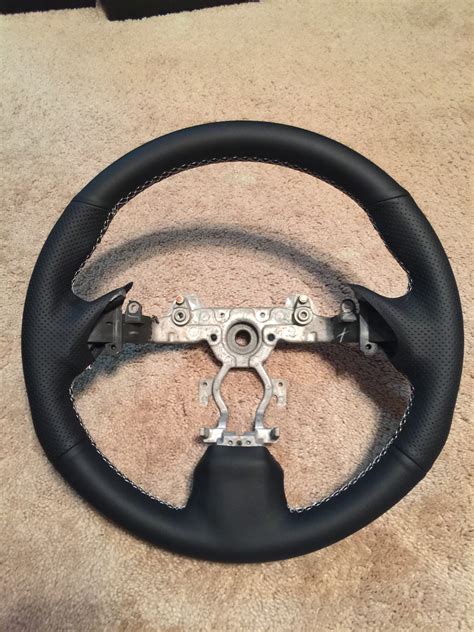 For Sale Rewrapped Steering Wheel (Black Leather/Perforated/Contrast Stitching) - MyG37