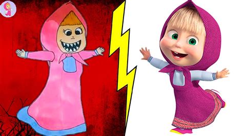 Masha And The Bear Horror Version 2021 Halloween Super Idea For Drawing Art ماشا3