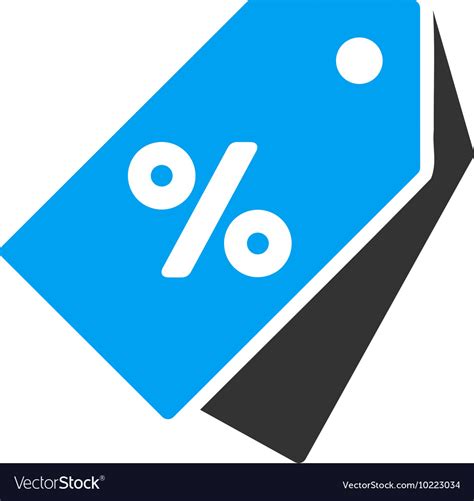 Percent Discount Tags Flat Icon Royalty Free Vector Image