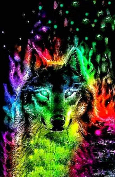 Rainbow Wolf Wallpapers Free Download