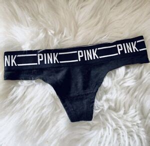 Pink Victorias Secret Extra Low Rise Cheekster Logo Thong Ebay