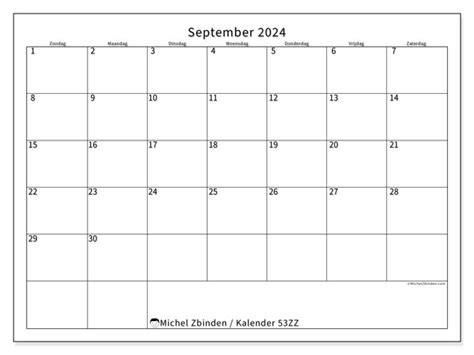 Kalender September 2024 53zz Michel Zbinden Be