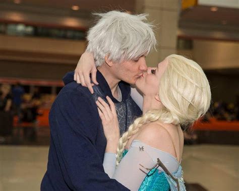 Jack Frost And Elsa Cosplay Kiss By Starryeyedq On DeviantArt