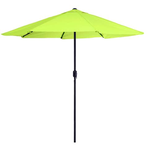Pure Garden 9 Ft Aluminum Patio Umbrella With Auto Crank In Lime Green