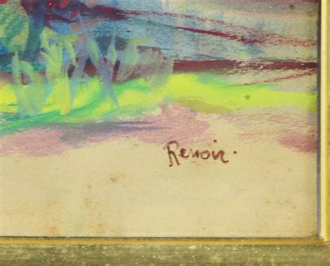 Lot Detail Bears Signature Renoir Landscape Watercolor