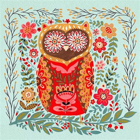 My Owl Barn Happy Holidays Folk Inspired Woodland Illustrations