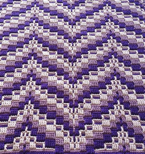 Bargello Mosaic Blanket Pattern By Rosina Plane Crochet Stitches
