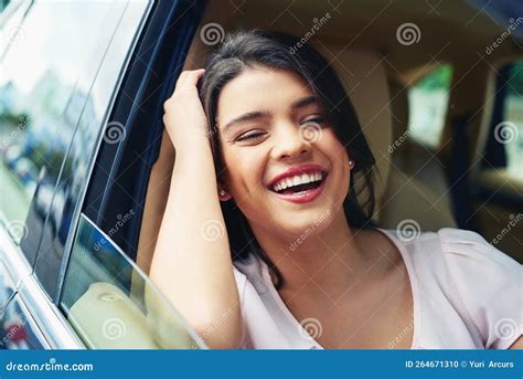 My Car My Rules An Attractive Young Woman Driving A Car Stock Photo