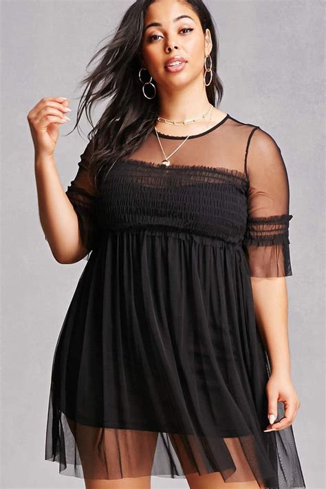 Forever 21 Plus Size Sheer Tulle Dress Forever 21 Plus Great Legs Plus Size Model Cute