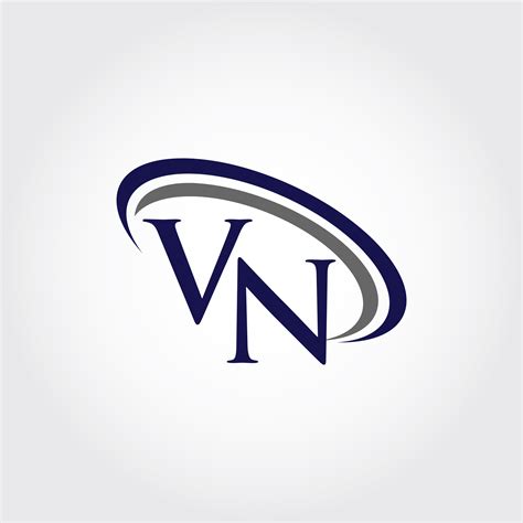 Monogram Vn Logo Design By Vectorseller Thehungryjpeg