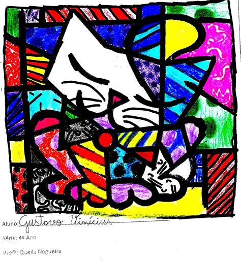 Desenho De Romero Britto Gato Feliz Para Colorir Tudo Vrogue Co