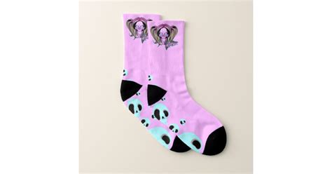 Wicked Lady Designpinklight Cyan Socks Zazzle