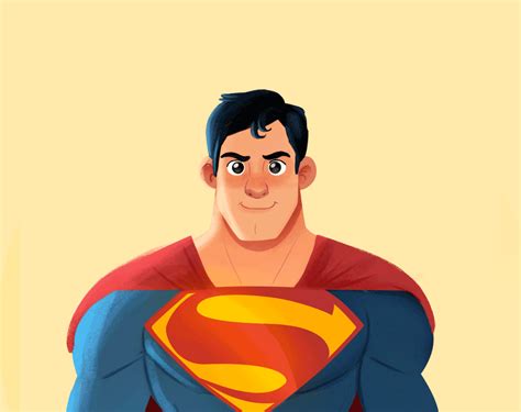 An Animated Superman Character Is Smiling For The Camera