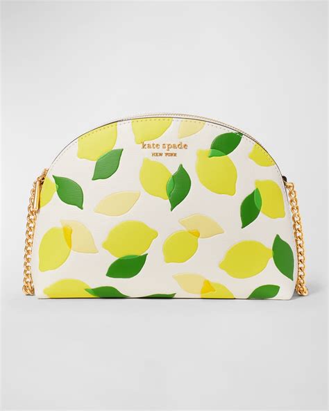 Kate Spade New York Morgan Lemon Toss Embossed Dome Crossbody Bag