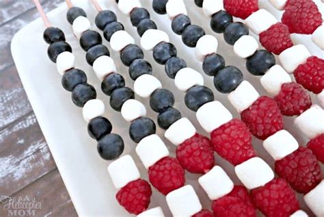 4th Of July American Flag Fruit Skewers A Helicopter Mom