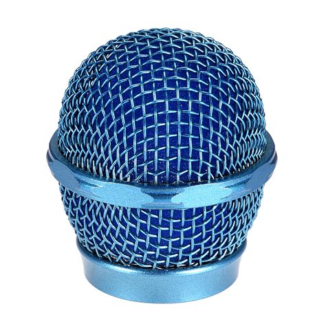 Blue Microphone Ball Head Mesh Grille Round Metal With Foam Inner