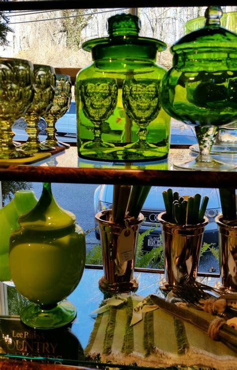 Mason Jar Wine Glass Clean Design Greenery Tableware Green