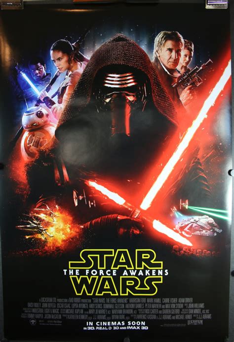 STAR WARS The Force Awakens Original Kylo Ren Style Movie Theater Poster For Sale Original